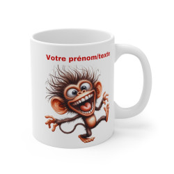 Mug Personnalisable personnalisé petit singe fou idée cadeau bureau anniversaire pour enfant et adulte