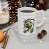 Mug personnalisable personnalisé dinosaure vert avec son prénom ou texte pour enfant et adulte