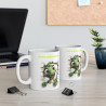 Mug personnalisable personnalisé dinosaure vert avec son prénom ou texte pour enfant et adulte