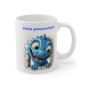 Mug personnalisable personnalisé dinosaure Bleu avec son prénom ou texte pour enfant et adulte