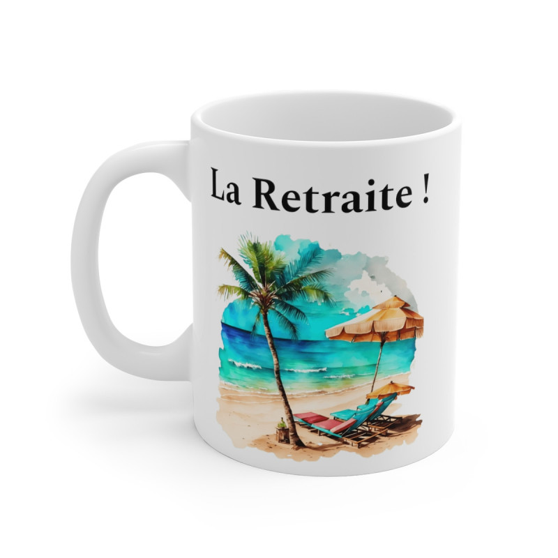 Mug-Tasse La retraite ile de vacance idée cadeau humour  amusant drôle rigolo Homme/Femme