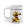 Mug personnalisable personnalisé Canard qui court avec son prénom ou texte pour enfant et adulte