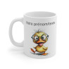 Mug personnalisable personnalisé Petit canard avec des lunettes avec son prénom ou texte pour enfant et adulte