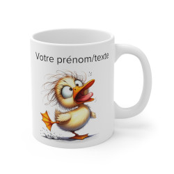 Mug personnalisable personnalisé Petit canard avec son prénom ou texte pour enfant et adulte