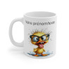Mug personnalisable personnalisé Canard avec des lunettes avec son prénom ou texte pour enfant et adulte