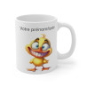 Mug personnalisable personnalisé Canard souriant avec son prénom ou texte pour enfant et adulte