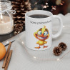 Mug personnalisable personnalisé Canard souriant avec son prénom ou texte pour enfant et adulte