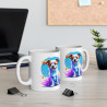 Mug-tasse Petit chien coloré idée cadeau bureau travail anniversaire pour enfant et adulte