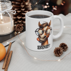 Mug Cheval à lunette Seriously  Idée cadeau humour drôle amusant pour enfant et adulte