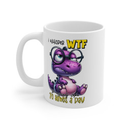 Mug Dinosaure violet à...