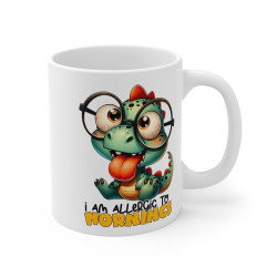 Mug Dinosaure Im allergic to mornings Idée cadeau humour drôle amusant pour enfant et adulte
