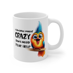 Mug Oiseau Crazy fou Idée cadeau anniversaire humour drôle amusant pour enfant et adulte