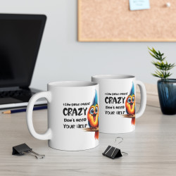 Mug Oiseau Crazy fou Idée cadeau anniversaire humour drôle amusant pour enfant et adulte