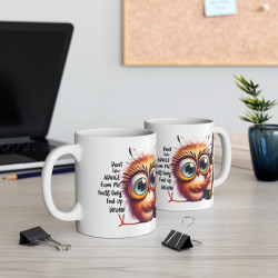 Mug Oiseau avec du vin Idée cadeau anniversaire humour drôle amusant pour enfant et adulte