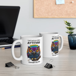 Mug Hibou coloré Idée cadeau  anniversaire humour drôle amusant pour enfant et adulte