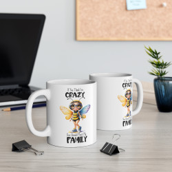 Mug Abeille Crazy Idée cadeau anniversaire humour drôle amusant pour enfant et adulte