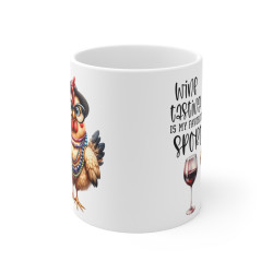 Mug tasse Poulet verre de vin Idée cadeau anniversaire humour drôle amusant pour enfant et adulte