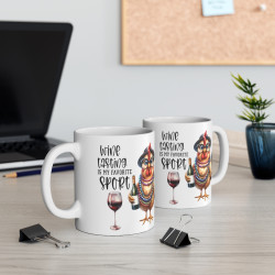 Mug tasse Poulet verre de vin Idée cadeau anniversaire humour drôle amusant pour enfant et adulte