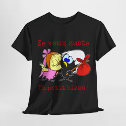 Tee shirt Unisex Calimero Ze veux zuste un petit bizou ! Homme/Femme