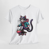 Tee shirt Chat Skateboard pour Homme et Femme