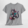Tee shirt Chat Skateboard pour Homme et Femme