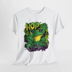 Tee shirt Grenouille Hop Off idée cadeau humour pour homme et femme
