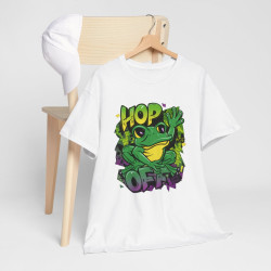 Tee shirt Grenouille Hop Off idée cadeau humour pour homme et femme