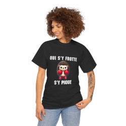 Tee-Shirt Hérisson Boxeur Idée cadeau humour animal animaux Noir - Homme et Femme