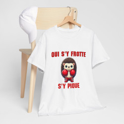 Tee-Shirt Hérisson Boxeur idée cadeau humour animal animaux - Homme et Femme