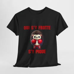 Tee-Shirt Hérisson Boxeur idée cadeau humour animal animaux - Homme et Femme
