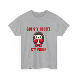 Tee-Shirt Hérisson Boxeur idée cadeau humour animal animaux - Homme et Femme