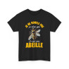 Tee shirt Noir Abeille Apiculteur Dormeur Rêve Idée cadeau humour drôle amusant pour Homme et Femme