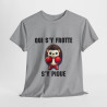 Tee-Shirt Hérisson Boxeur Idée cadeau humour drôle animal animaux Blanc-Gris - Homme et Femme