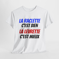 Tee shirt Humour Levrette Raclette  idée cadeau humour Drôle amusant pour homme et femme