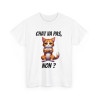 Tee-Shirt Chat va pas, Non ? idée cadeau humour drôle amusant fun animaux animal Roux pour Homme et Femme