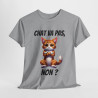 Tee-Shirt Chat va pas, Non ? idée cadeau humour drôle amusant fun animaux animal Roux pour Homme et Femme