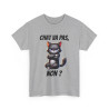 Tee Shirt Chat va pas, Non ? idée cadeau chat humour animal animaux drôle amusant pour Homme et Femme
