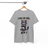 Tee Shirt Chat va pas, Non ? idée cadeau chat humour animal animaux drôle amusant pour Homme et Femme