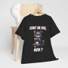 Tee Shirt Chat va pas, Non ? Idée cadeau animaux animal fun humour drôle pour Homme et Femme