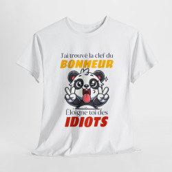 Tshirt Panda Bonheur Idiots Homme femme Humour Panda T-Shirt