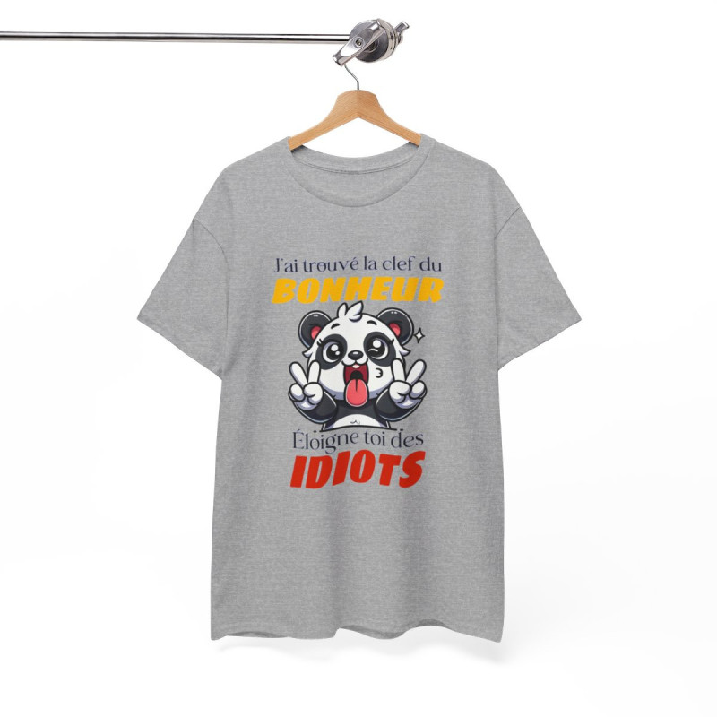 Tshirt Panda Bonheur Idiots Homme femme Humour Panda T-Shirt