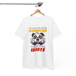 Tshirt Panda Bonheur Idiots Homme femme Humour Panda T-Shirt