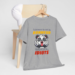 Tshirt Panda Bonheur Idiots Homme femme Humour Panda T-Shirt