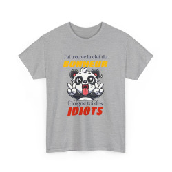 Tshirt Panda Bonheur Idiots Homme femme Humour Panda T-Shirt