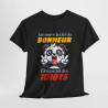 Tshirt Panda Bonheur Idiots Homme femme Humour drôle amusant Panda T-Shirt