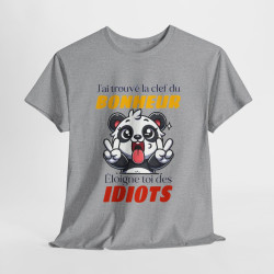 Tshirt Panda Bonheur Idiots Homme femme Humour Panda T-Shirt