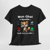 Tee Shirt Mon Chat M'appelle, Il Faut que J'y aille idée cadeau humour animal drôle amusant pour homme et femme