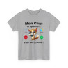 Tee Shirt Mon Chat M'appelle, Il Faut que J'y aille idée cadeau humour animal drôle pour homme et femme