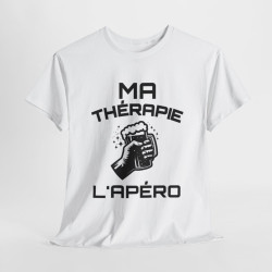 Tee-Shirt Ma Thérapie L'apéro idée cadeau humour drole amusant pour  Homme ou Femme