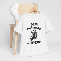 Tee-Shirt Ma Thérapie L'apéro idée cadeau humour drole amusant pour  Homme ou Femme